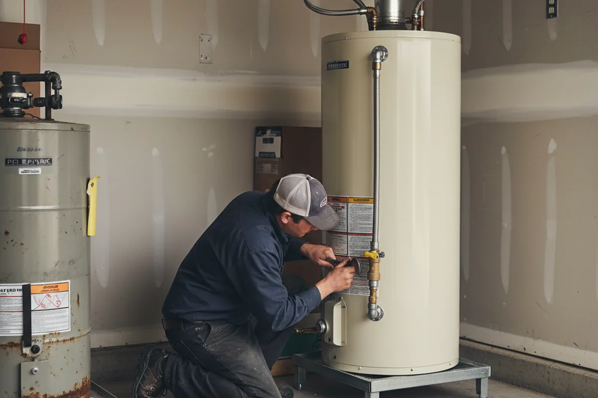 Water heater and shutoff valve replacement in Superior