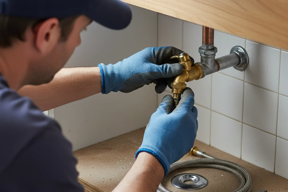 Shutoff valve and fitting work during Faucet and Fixture Repair in Superior